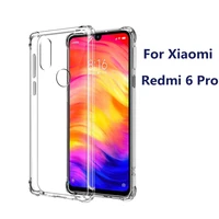 transparent shockproof cover for xiaomi redmi 6 pro tpu soft crystal clear silicone phone cases for xiaomi mi a2 lite case shell