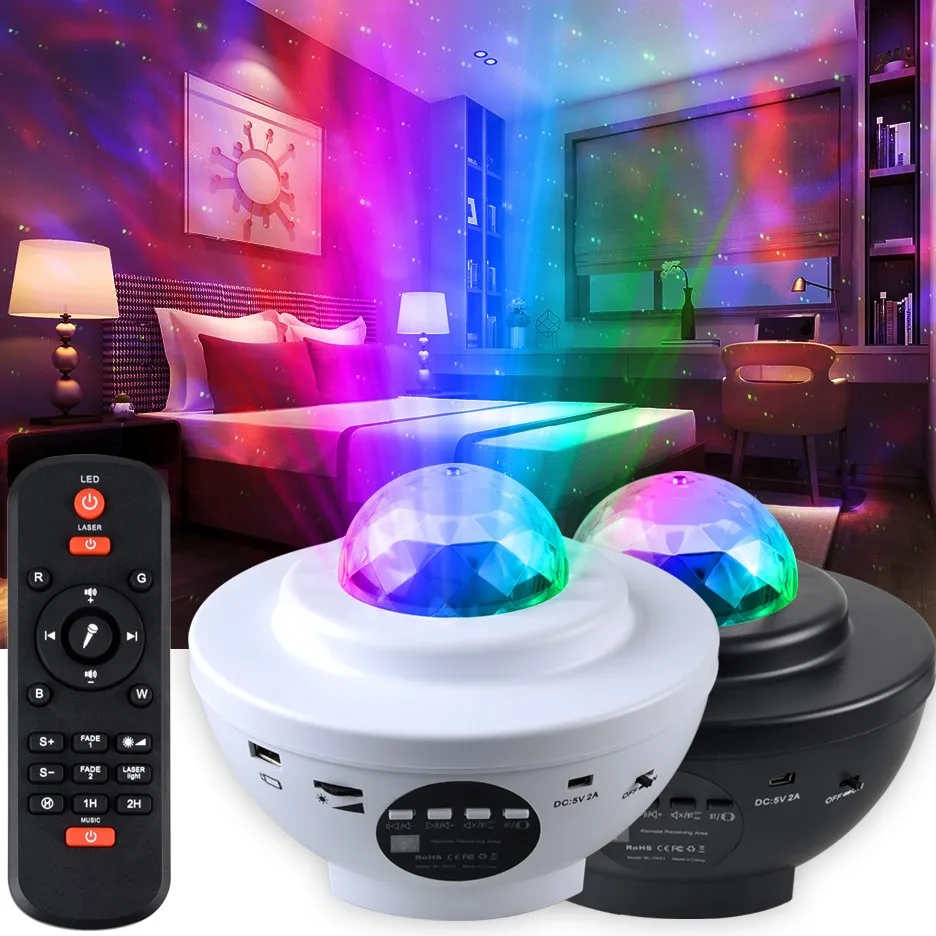 

Projector Nightlight Child Bluetooth USB Music Player Star Night Light Romantic Projection Lamp Gifts