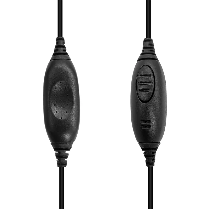 RISENKE Two Way Radio G Shape Clip-Ear Headset Earpiece with PTT is Compatible with Motorola MH230R MS350R MT350R (Pack of 10)