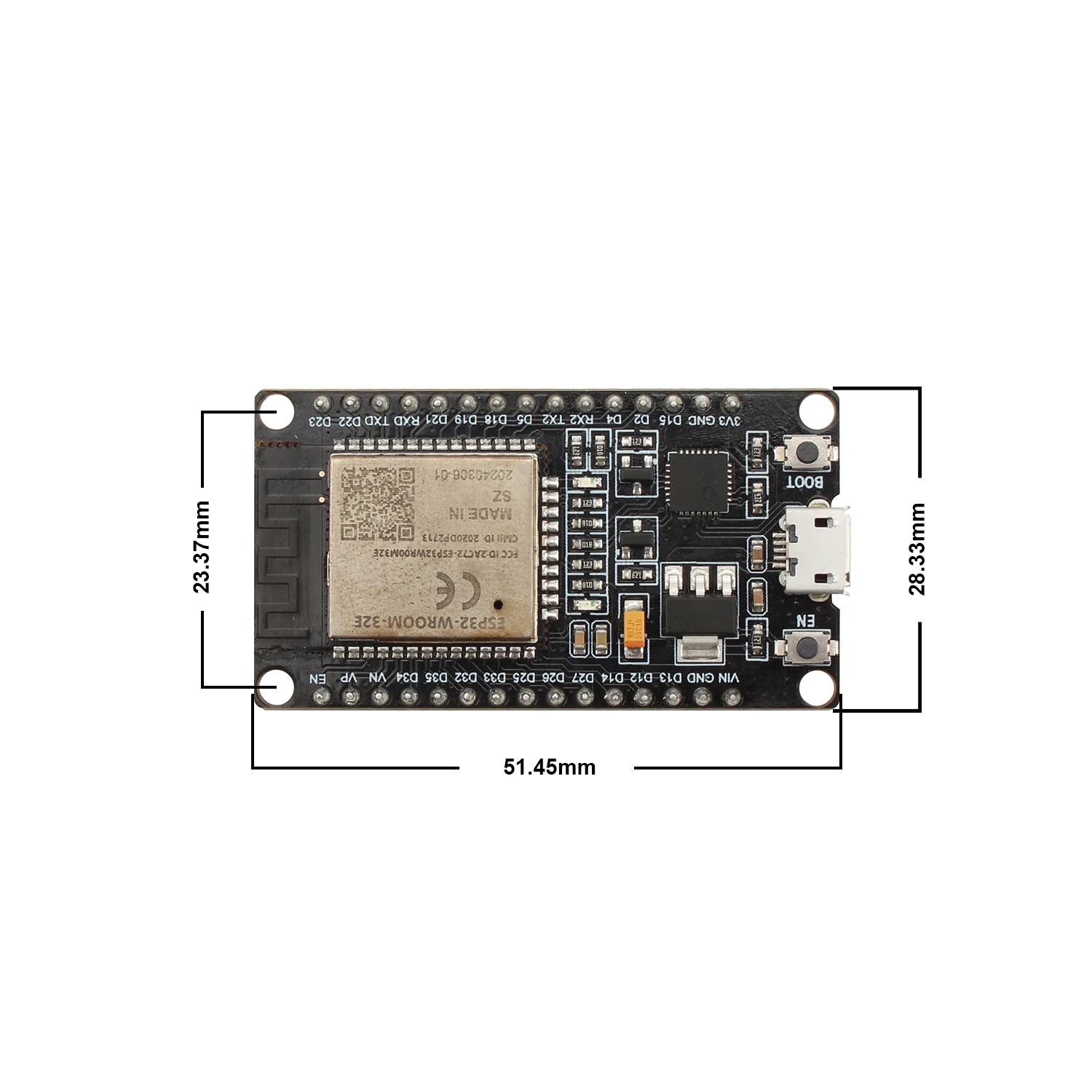 Беспроводная Bluetooth плата ESP32-WROOM-32 32 бит ESP32 BR/EDR BLE класс-1 2 3 + 12 дБм 802 11 b/g/n n WMM