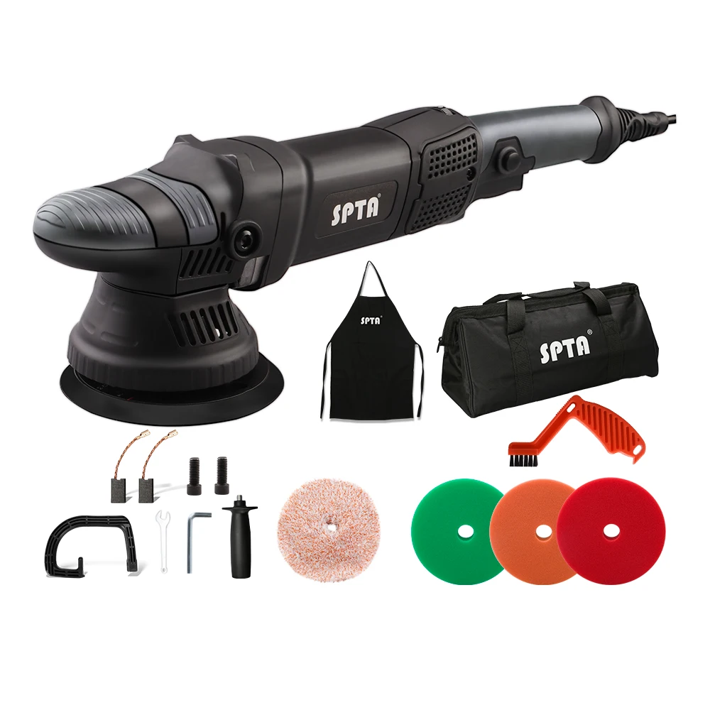 

SPTA 5-дюймовый/125 мм набор полировальных машин двойного действия, электрическая полировальная машина, буферный воск с чистящей щеткой, губчатые подушечки