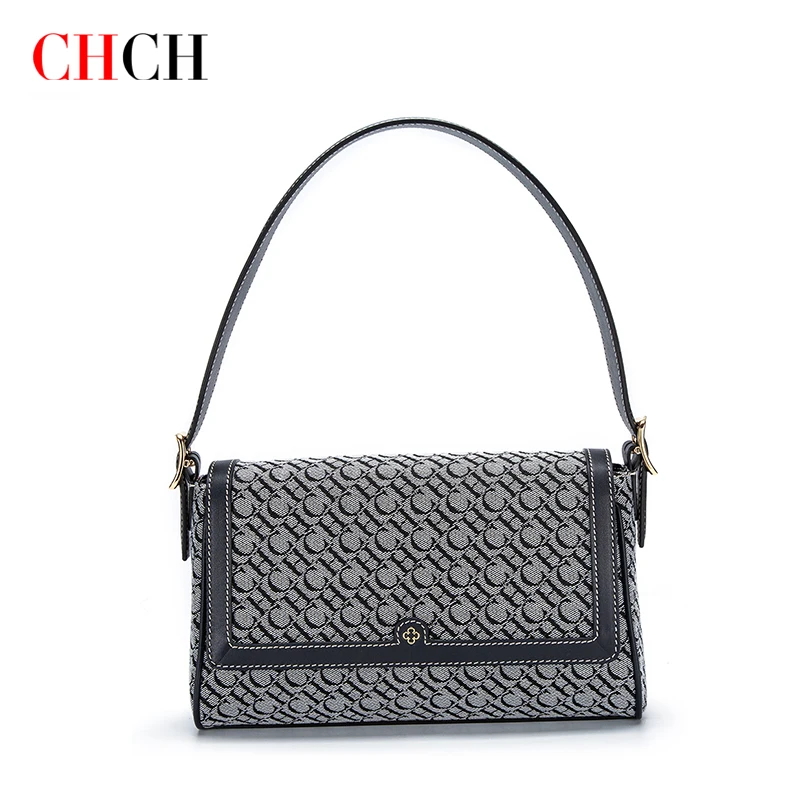 CHCH Top Quality Luxury Shopping Bag Retro Casual Lady Underarm Handbag Pattern Shoulder Bag Purses Female Print Totes Bags