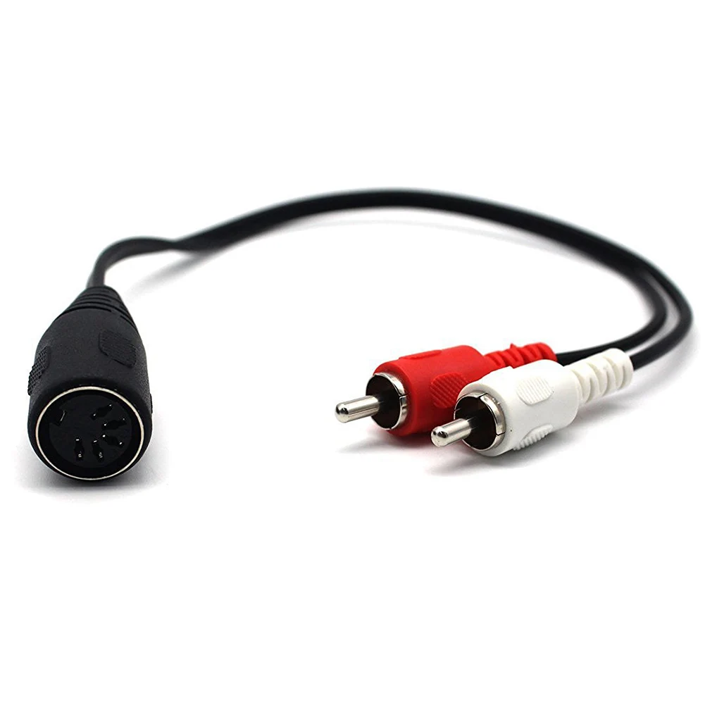 

Practical Accessories 30cm Connect 1 Drag 2 5 Pin Durable Female To 2 RCA Male Long Home Audio Adapter Cable