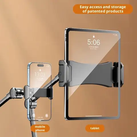 Регулируемая подставка для телефона для iPad, планшета, многофункциональная металлическая выдвижная прикроватная тумбочка для ленивого настольного компьютера, складная подставка, держатель для подголовника