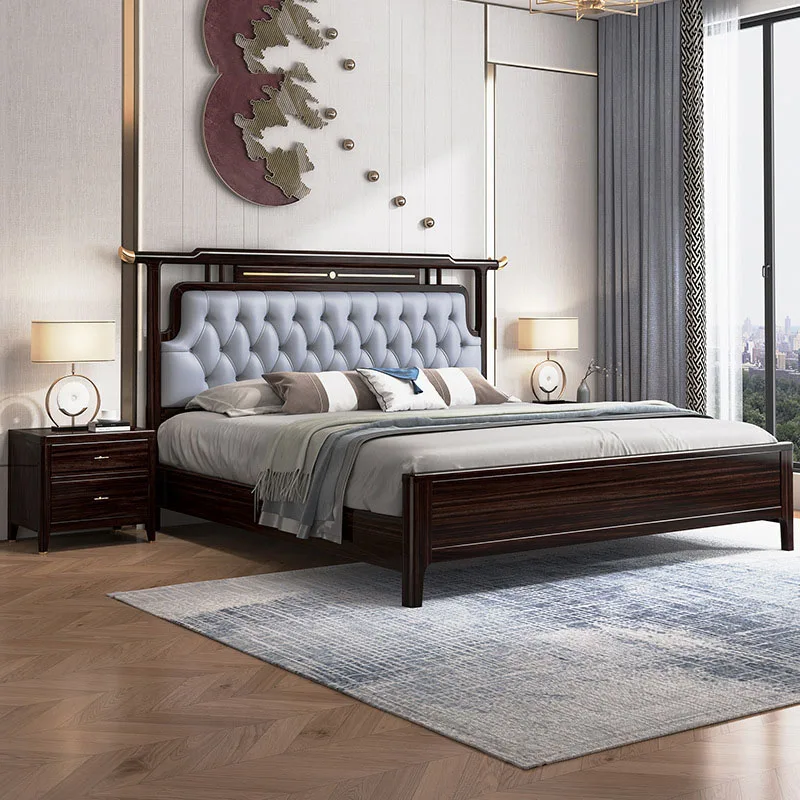 Double Light Luxury Soft Wedding Bed Modern Simple Master Sommier Bedroom Furniture Xy