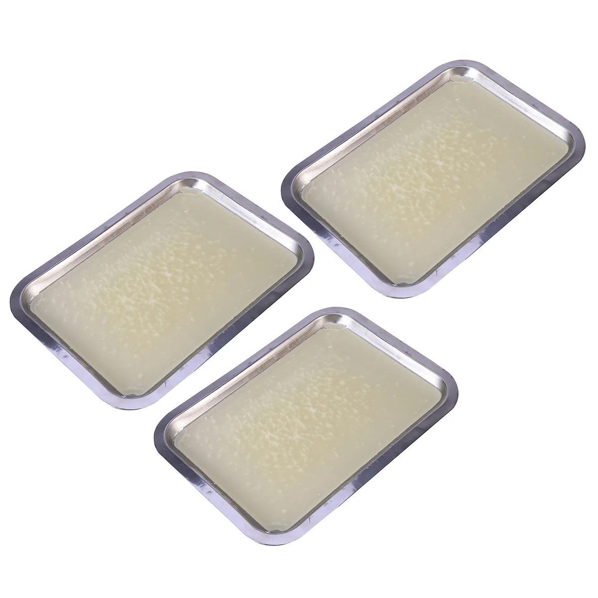 

3pcs Metal Diess Soy Wax Dissecting Tray Biological Laboratory Equipment for Junior Senior School