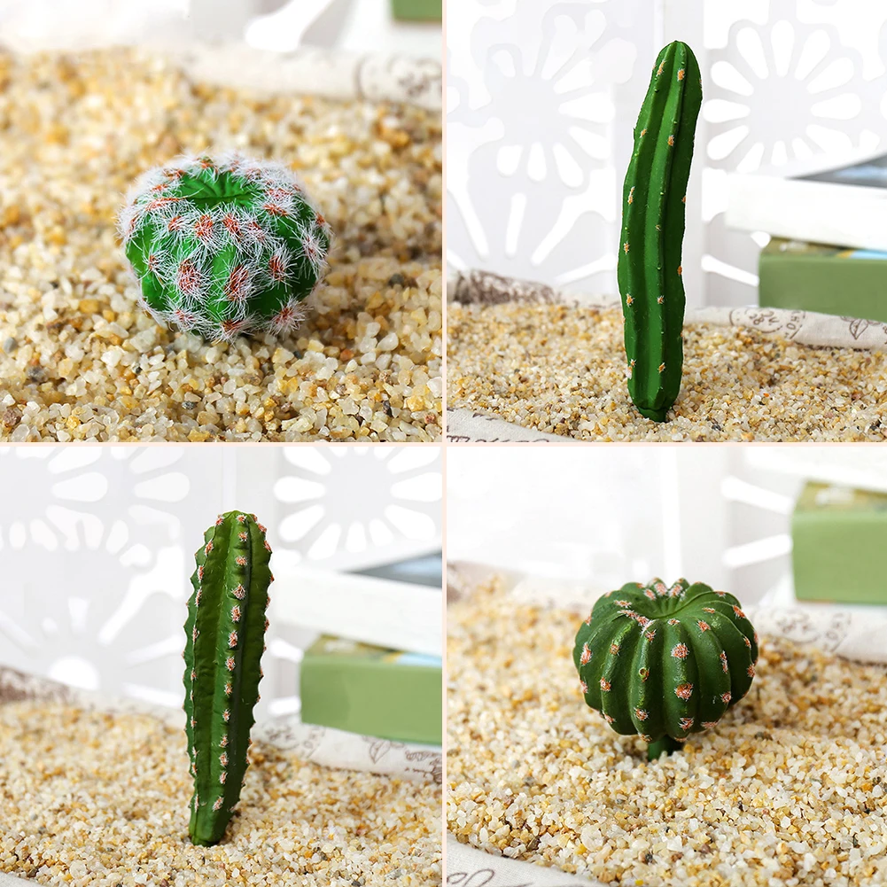 

Miniature Fake Cactus DIY Landscape Vivid Desert Bedroom Home Simulation Succulents Prickly Pear Garden Fake Cactus Artificial