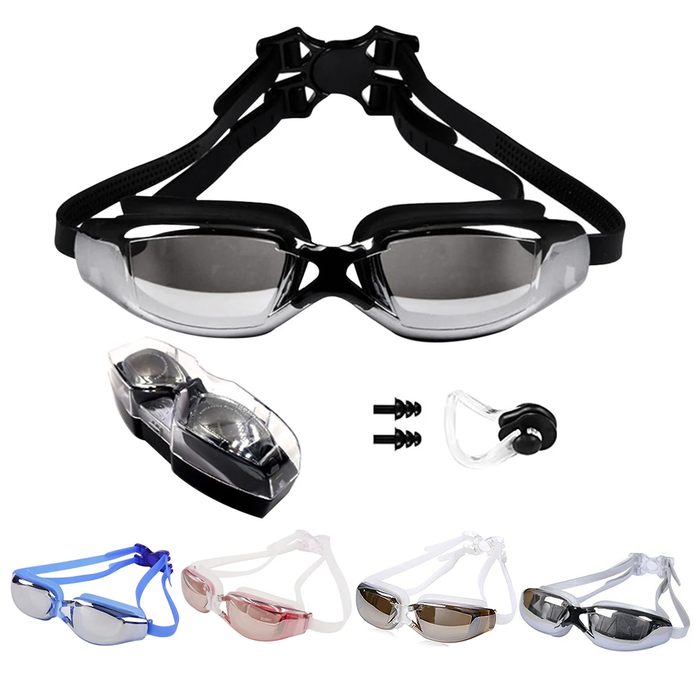 

Swimming Goggles HD Anti Fog Electroplate Racing Training Small Frame Swim Glass for Women Man Holiday Gifts