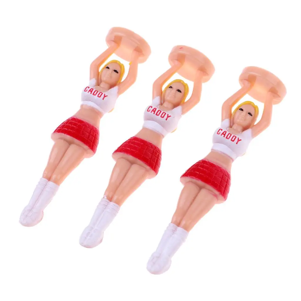 3pcs golf professional tees 2.76 Inch Girl Fun Holder Tools Gift