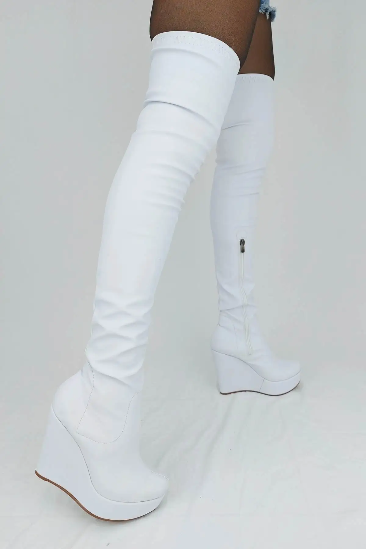 

Women Skin Refuge Heels Above Knee Boots Comfortable Ladies Luxury Stylish Female Boots