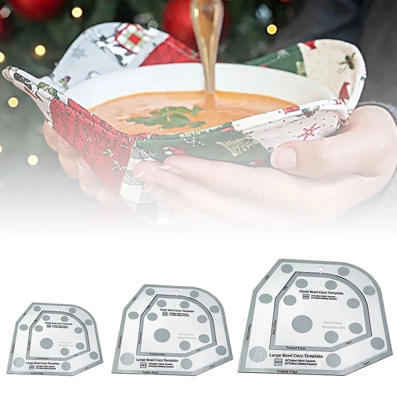 

DIY Bowl Cozy Template Cutting Ruler Set Bowl Cozy Pattern Template for Sewing