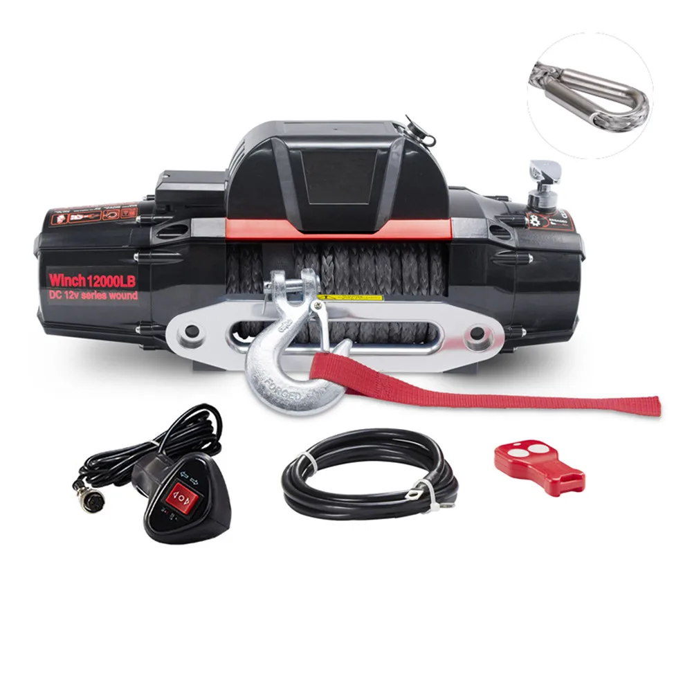 

Hot sale 4WD 12V24V fast speed electric winch 12000LB for jeep