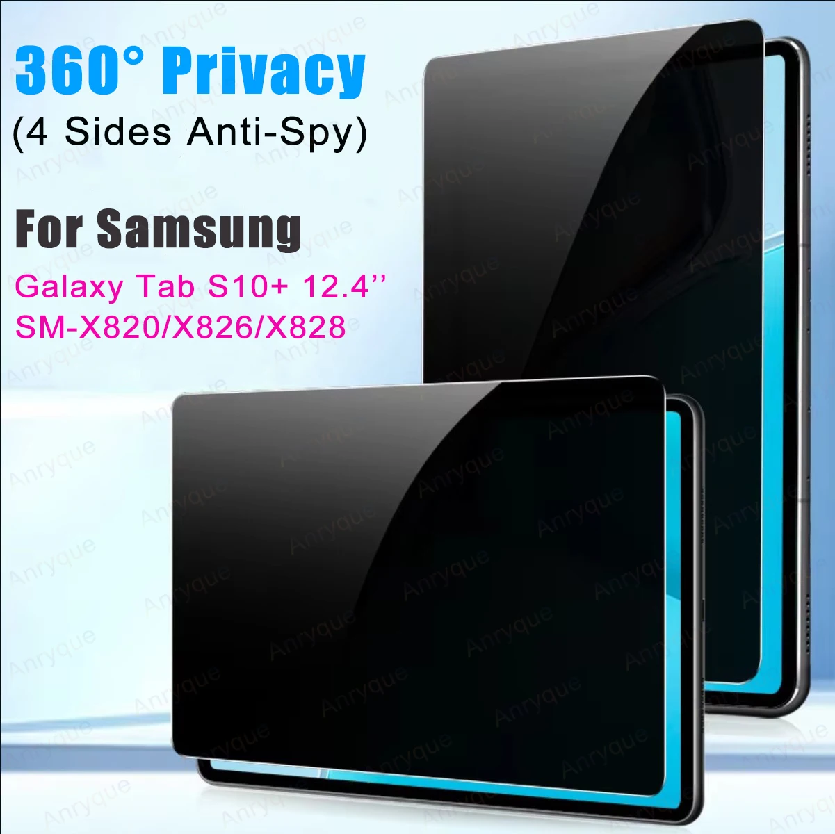 Фото 360 °   Защитная пленка для экрана Samsung Galaxy Tab S10 Plus 12,4 дюйма S9/S8 Plus FE Антибликовый фильтр с защитой от синего света Антишпион №1