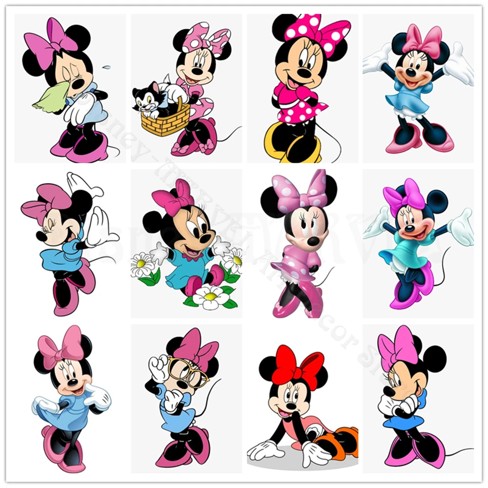 

Disney Minnie Diamond Painting Full Drill Diamond Embroidery Minnie Mouse Pictures of Rhinestones Mosaic Cross Stitch Home Decor