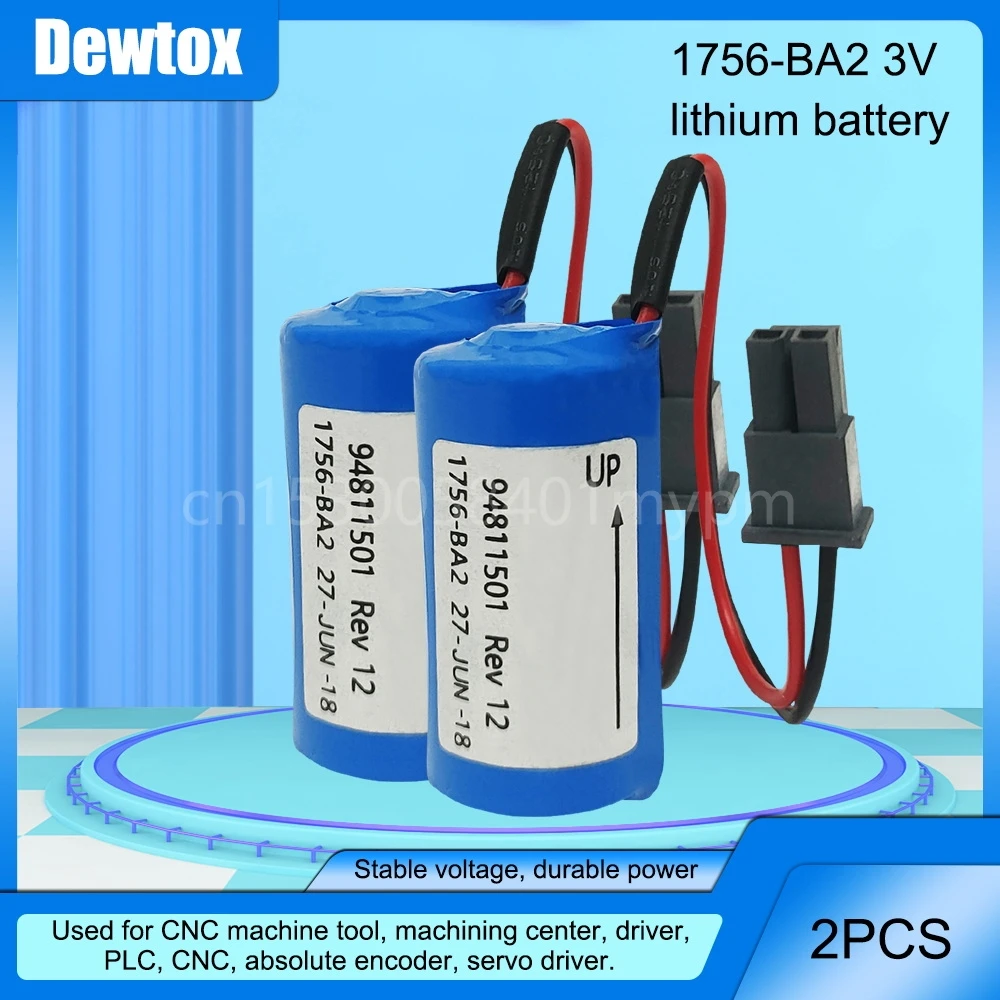 

2 упаковки, новые оригинальные Φ 1756-BA2, контроллер PLC, 3 в, литиевые батареи с разъемом (новая дата)