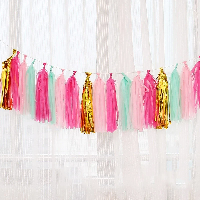 

Многоразовая бумажная гирлянда с кисточками