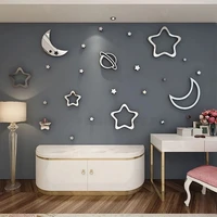 20pcsset star moon mirror wall sticker self adhesive room art deco decor modern decor bedroom living room room decor aesthetic