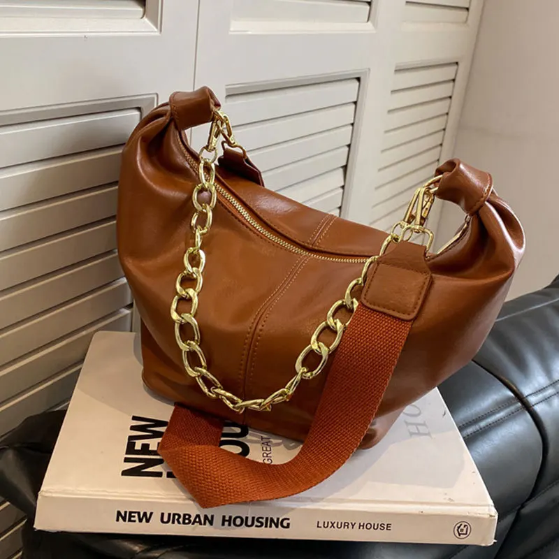 

New Design Crossbody Bags For Women Fashion Handbags Chain Shoulder Bag Soft Pu Leather Female saddle Cross Body bags sac a main