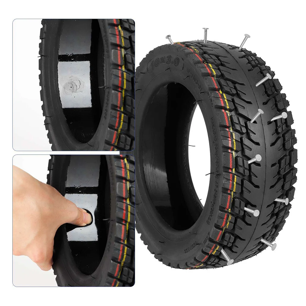 

10inch 10x3.0 Off-Road Tubeless Tyre With Gas Nozzle 255x80 (80/65-6) Rubber Tire For Zero 10x Electric Bicycle Scooter Parts