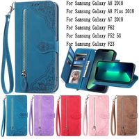sunjolly mobile phone cases covers for samsung galaxy a8 plus a7 2018 f62 f52 5g f23 case cover coque flip wallet