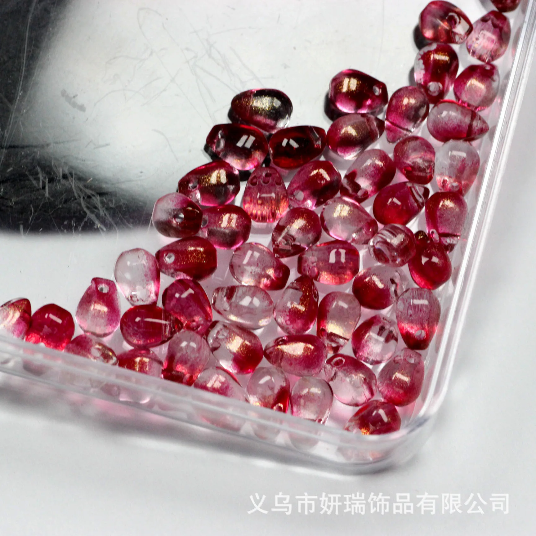 Coloured Glaze Glass Water Drop 20pcs 5X6mm With Hole Gradient Loose Beads Wholesale Lot For Jewelry Making DIY Crafts Findings