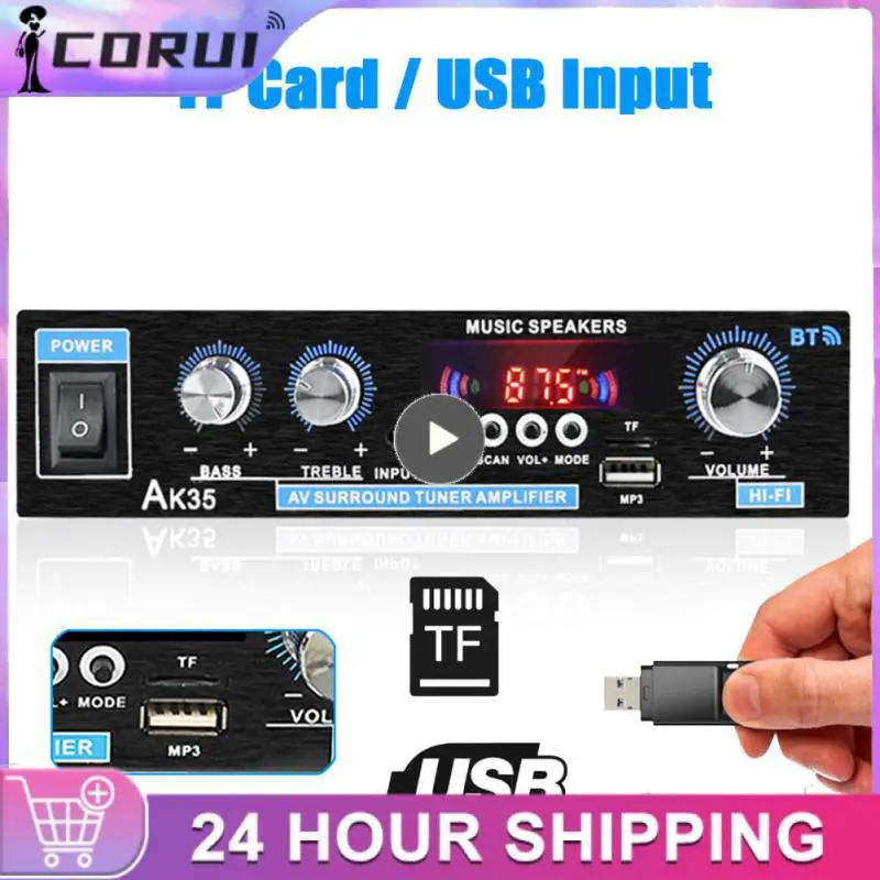 

Amp For Home Fm Stereo Radio 110v-220v Audio Home Theater Amplifier Remote Control Low Distortion Consumer Electronics