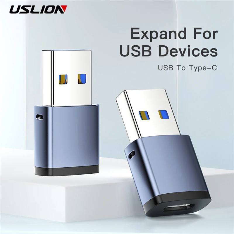 

Адаптер USLION 3 А USB C адаптер OTG Type C к USB адаптер Type-C OTG адаптер кабель для Macbook Pro Air Samsung S20 S10 USB OTG