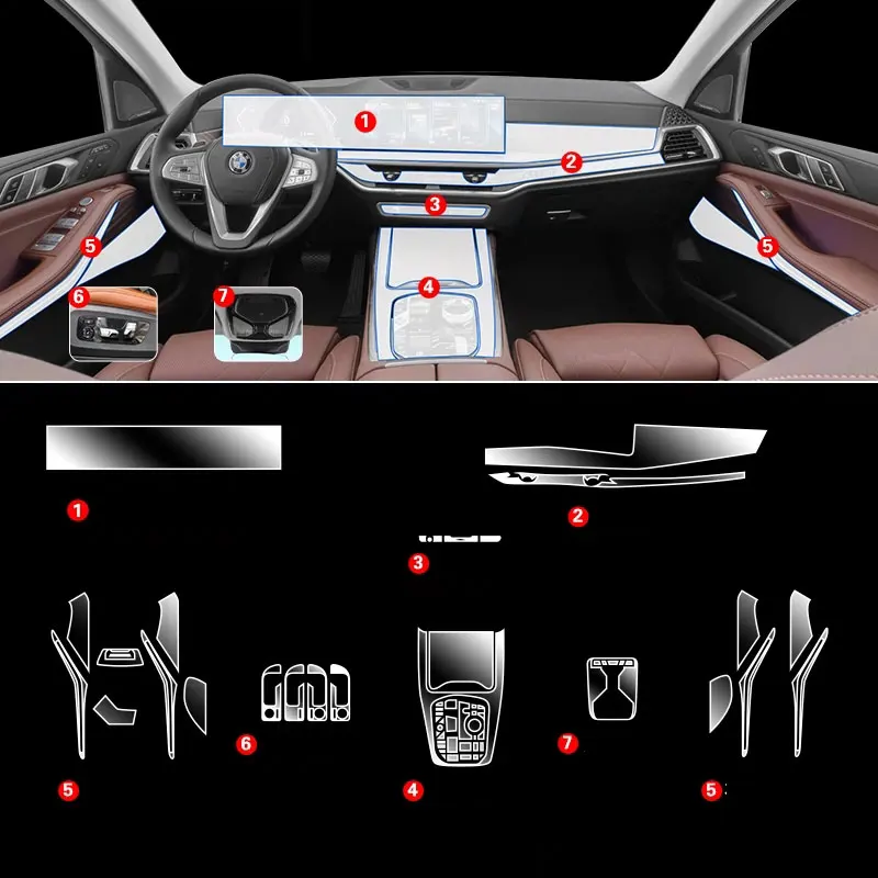 

Для BMW X7 2023 2024 автомобильный экран GPS-навигации, экран центральной консоли, аксессуары для интерьера автомобиля