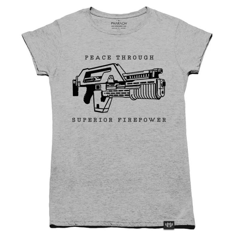 Первоклассная женская футболка с изображением инопланетянина Firepower