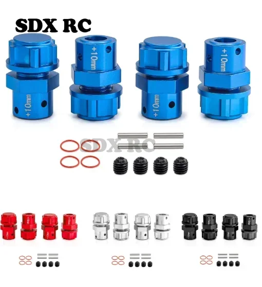 Металлический удлиненный шестигранный адаптер ступицы колеса 17 мм + 10/13 для Arrma 6S