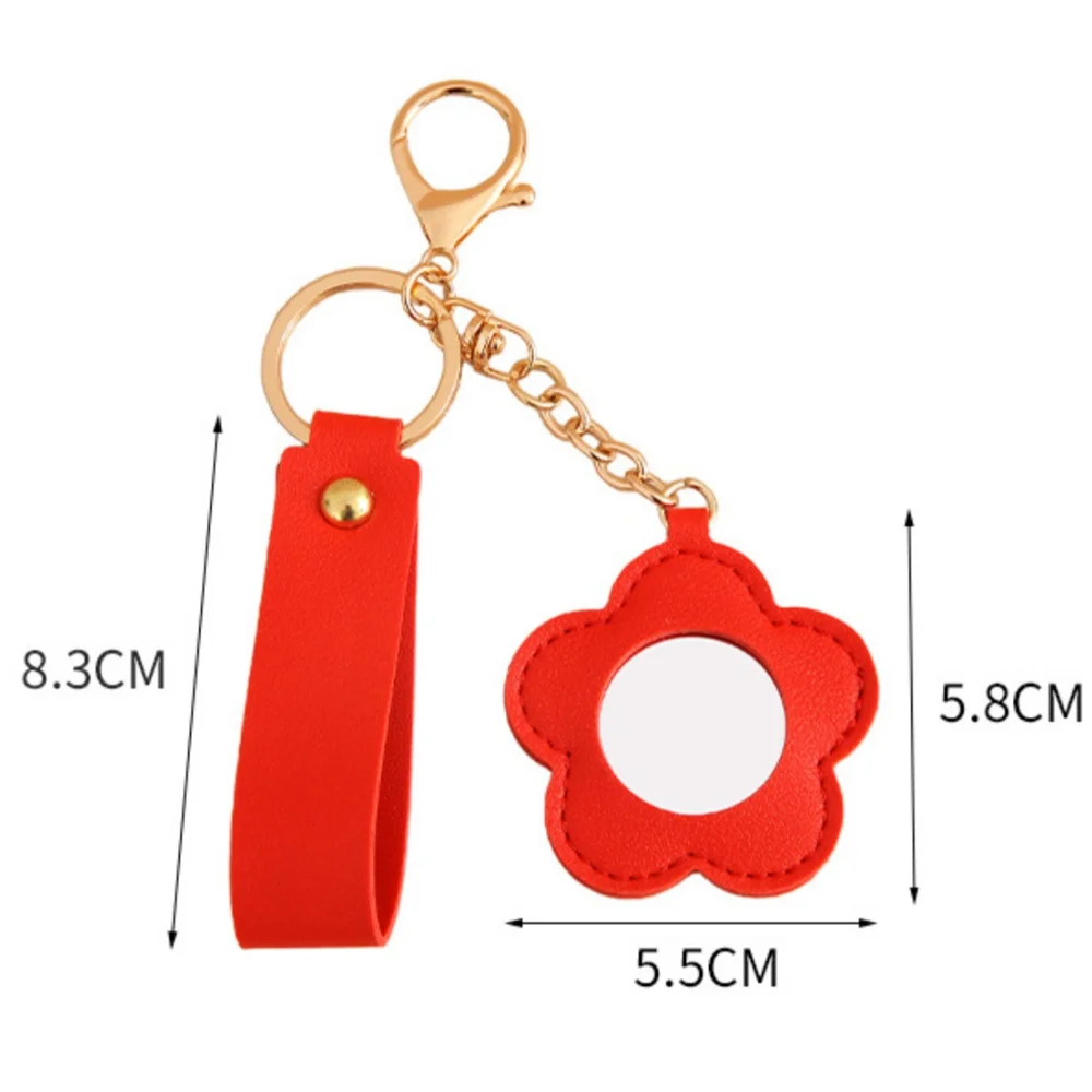 Креативный брелок с зеркалом в форме сердца защитой от потери модный для