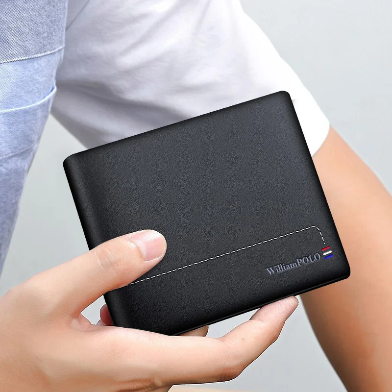 

Leather fashion men's wallet high-end personality card holder Coin Purse
