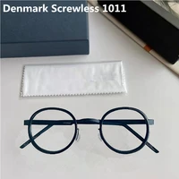 denmark brand lightweight glasses frame men women vintage circle eyeglasses frame round titanium prescription eyewear 1011 gafas
