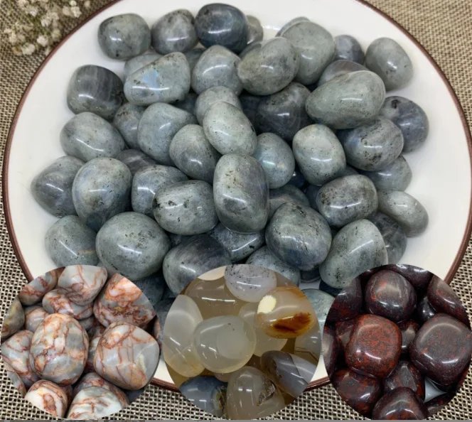 

Grey Sparkling Red Network Stone Ocean Jade Chalcedony Flower Red Stone Rolling Stone Flower Bed Wall Fish Tank Decoration 100g