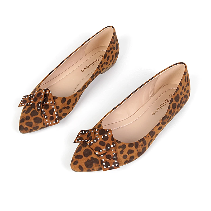 

Summer Shoes Ladies Female Footwear Shallow Mouth Large Size Women Casual Sneaker Pointed Toe Bow-Knot Crystal 2022 New Dress Bi