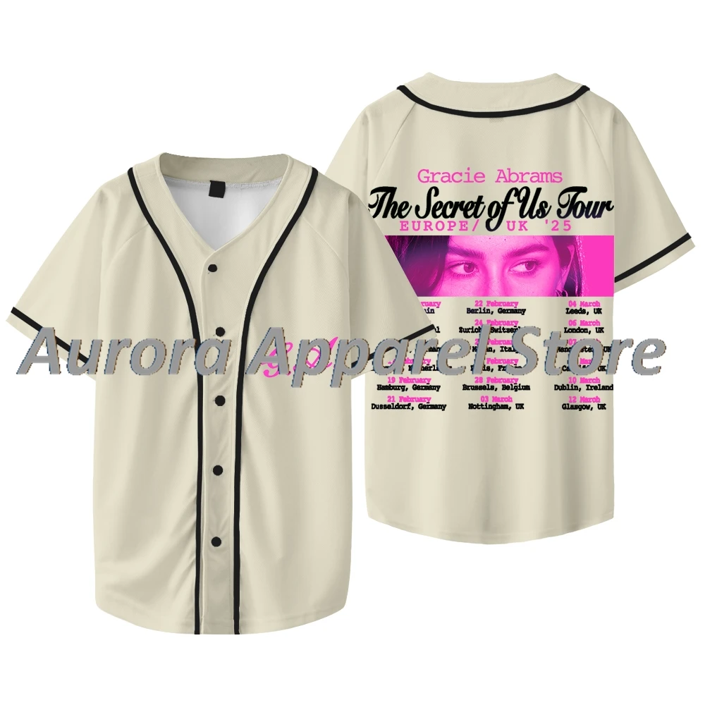 Gracie Abrams The Secret of Us Tour 2025 бейсбольная куртка футболка для косплея женские и мужские