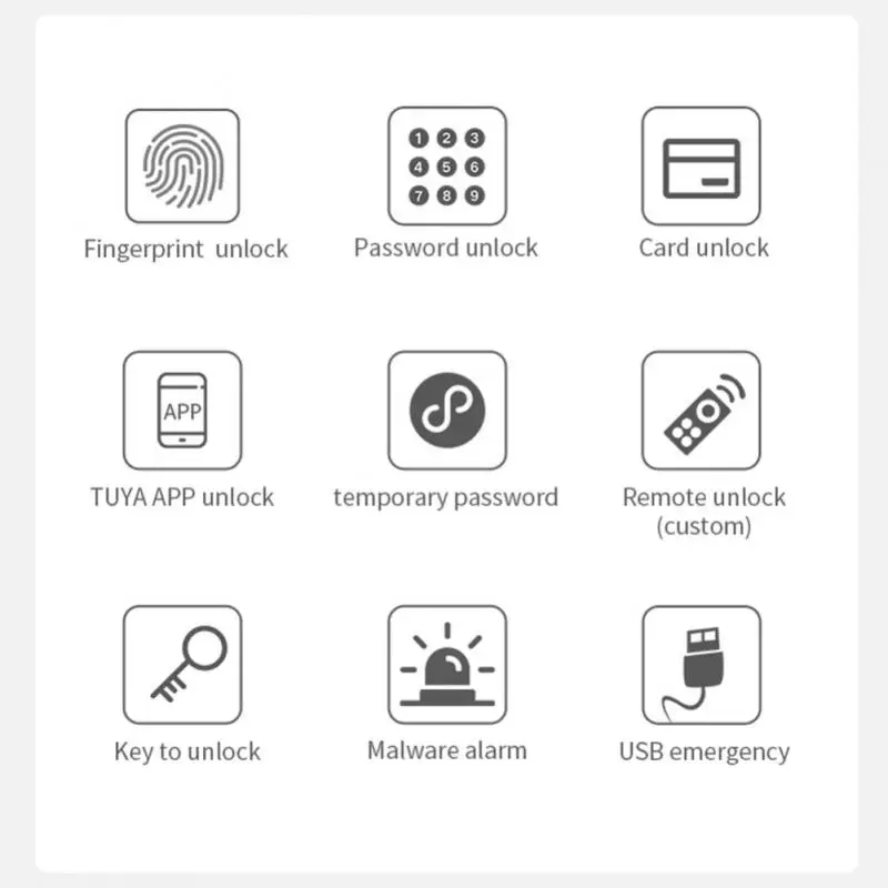 

Mobile Phone App Unlocking Password Lock Tuya Smart Door Lock 5 Unlocking Methods Usb Emergency Charging Smart Home