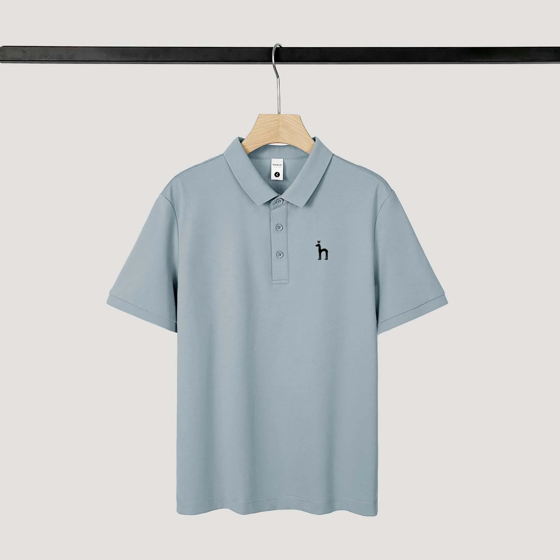 2023 Men's Solid Polo Wear Shirt Lapel HAZZYS Short Sleeved Golf Men Fashion Summer Thin Casual Loose Tops Business Commuting