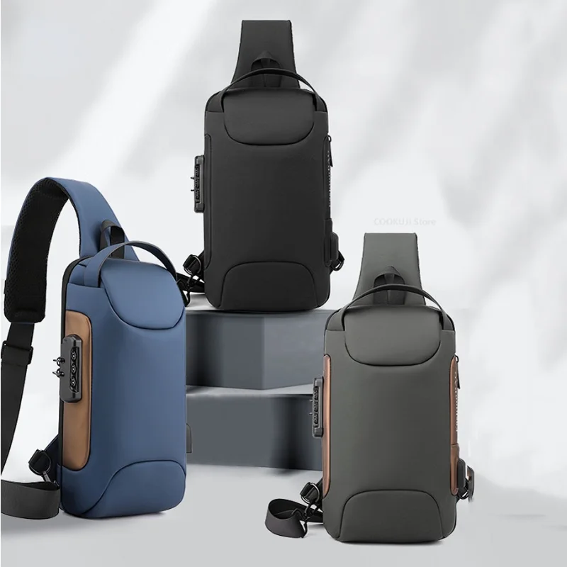 Xiaomi Men Fashion Multifunction Shoulder Bag Crossbody Bag on Shoulder Travel Sling Bag Pack Messenger Pack Chest Bag for Male
