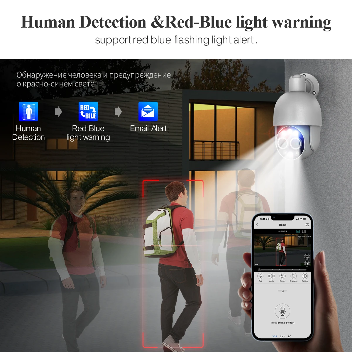 Рисунок 5 - Камера Techage POE PTZ с двойным объективом