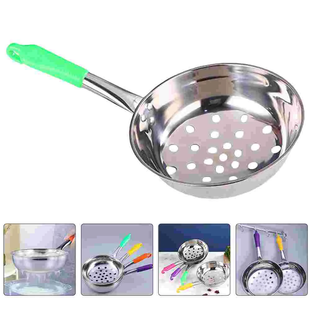 

Small Strainer Metal Colander Cooking Utensils Oil Stainless Steel Slotted Spoon Kitchen Spoons Wok