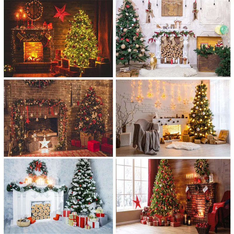 

Christmas Indoor Theme Photography Background Baby Children Portrait Backdrops For Photo Studio Props 21710 CHM-02