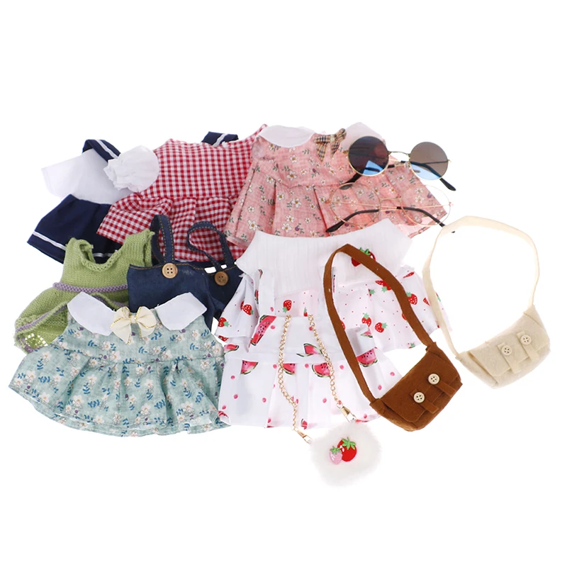 

LaLafanfaYellow Duck Plush Toy Clothes Hat Bag Accessories For 30cm LaLafanfan Cute Plush Dolls Soft Animal Dolls Children Toys