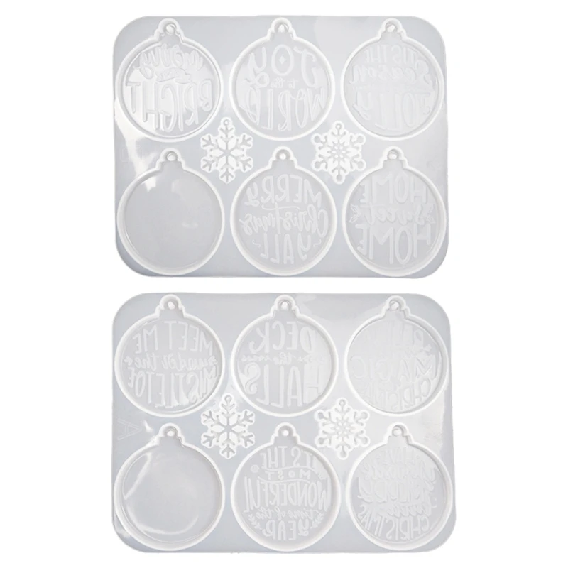 

Silicone Snowflake Keychain Molds Christmas Ornament Molds for Jewelry Making