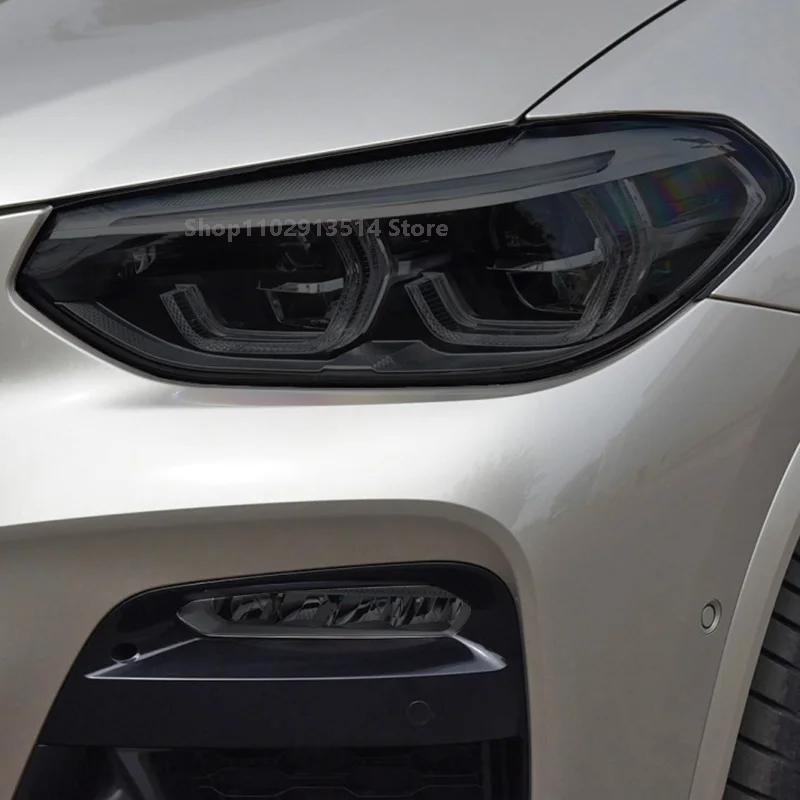 

Защитная пленка для автомобильных фар BMW X4 2019-2023, Прозрачная черная наклейка из ТПУ для восстановления винила