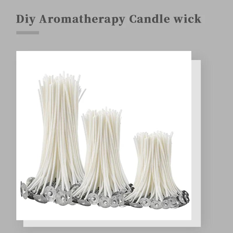 100Pcs/Lot Cotton Candle Wick Flameless Smokeless Wick Candle Light MakingChristmas Candle Decor 9/15/20cm Diy Aromatherapy