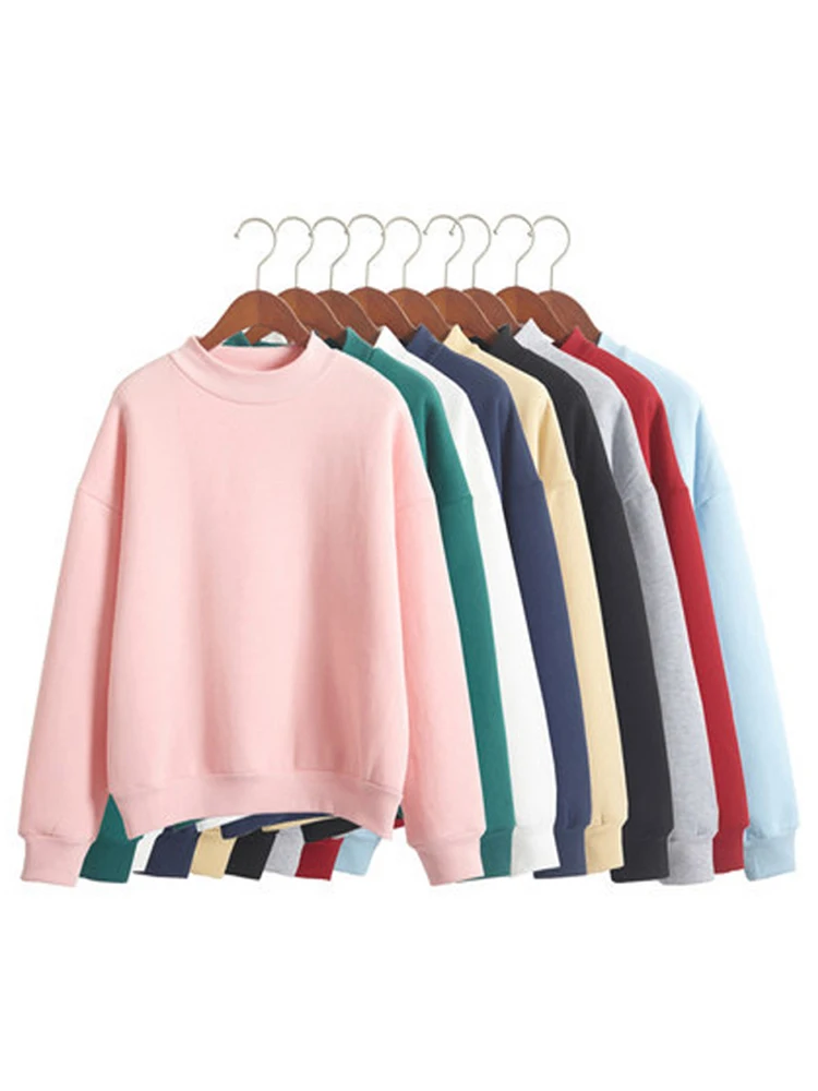 Женская Осенняя простая повседневная толстовка с круглым вырезом повседневные