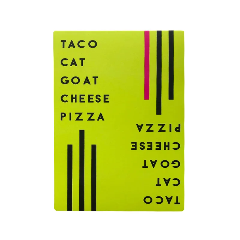 

English Version Taco Cat Goat Cheese Pizza Card The Family Friend Leisure Gathering Board Games Series