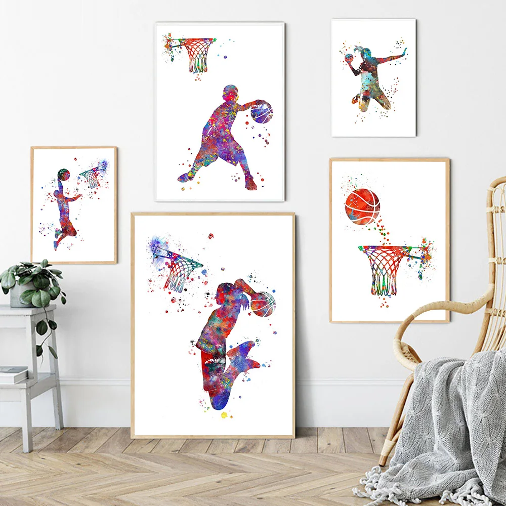 Баскетбольная звезда баскетбольный игрок граффити Художественная Картина на