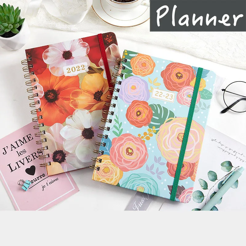 

A5 Diary Weekly Planner English Version Agenda Spiral Organizer Notebook Goals Habit Schedules Stationery School Supplies New
